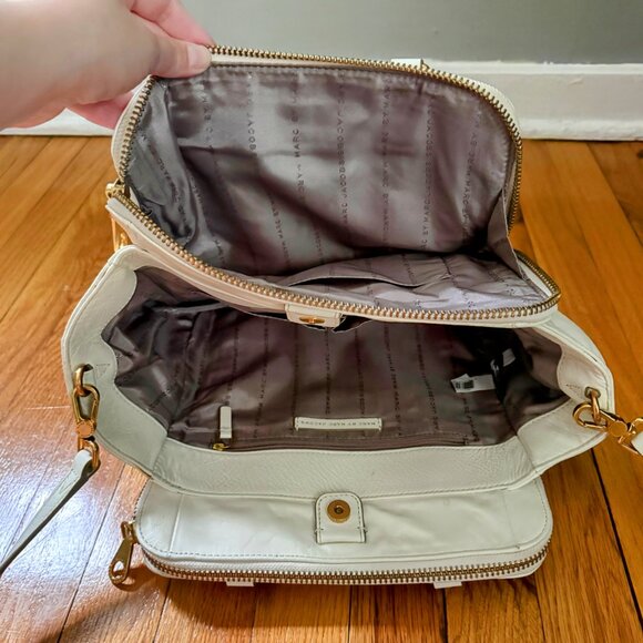 Marc by Marc Jacobs Goodbye Columbus Cream Leather Satchel Bag Shoulder Tote main image 4